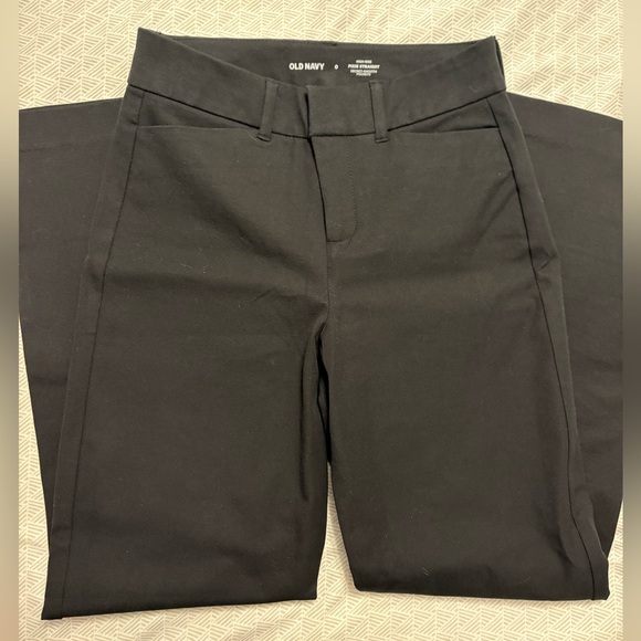 Old Navy High-Waisted Pixie Straight Pants Black Size 0 - Picture 4 of 8